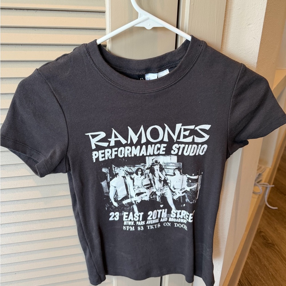 H&M Brown Ramones Performance Studio Tee